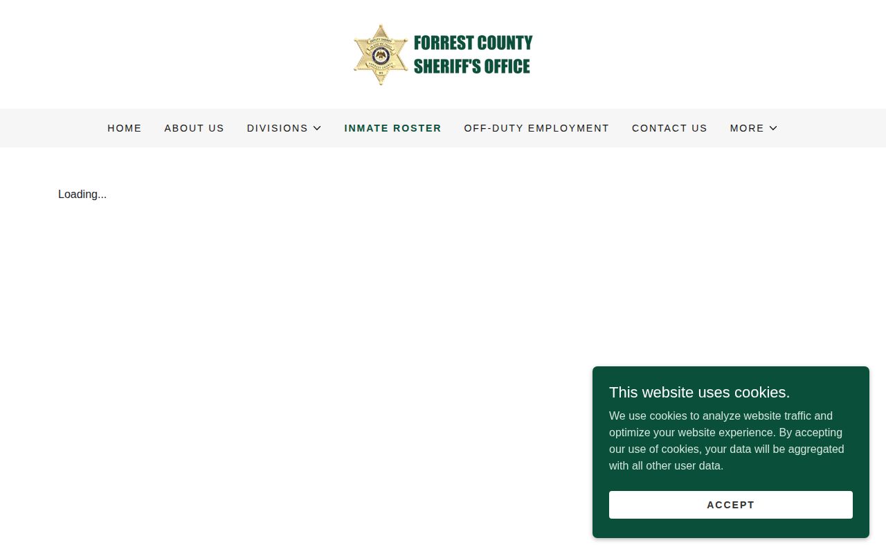 Forrest County current inmate roster and released mugshot limits